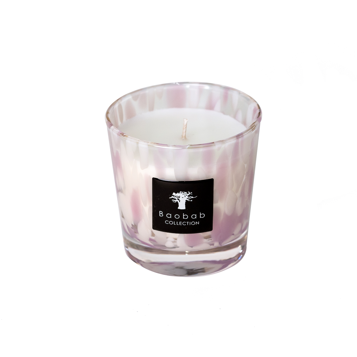 Candela Vetro Black – Muschio Bianco – Candele Shop